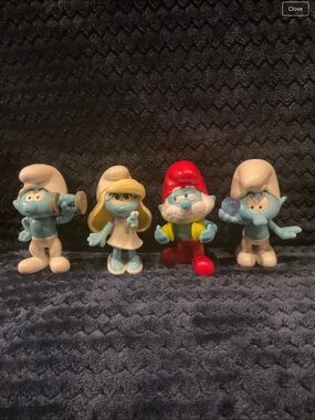 The Smurfs Collectible Figurine Set - Blue, Red, Yellow Characters